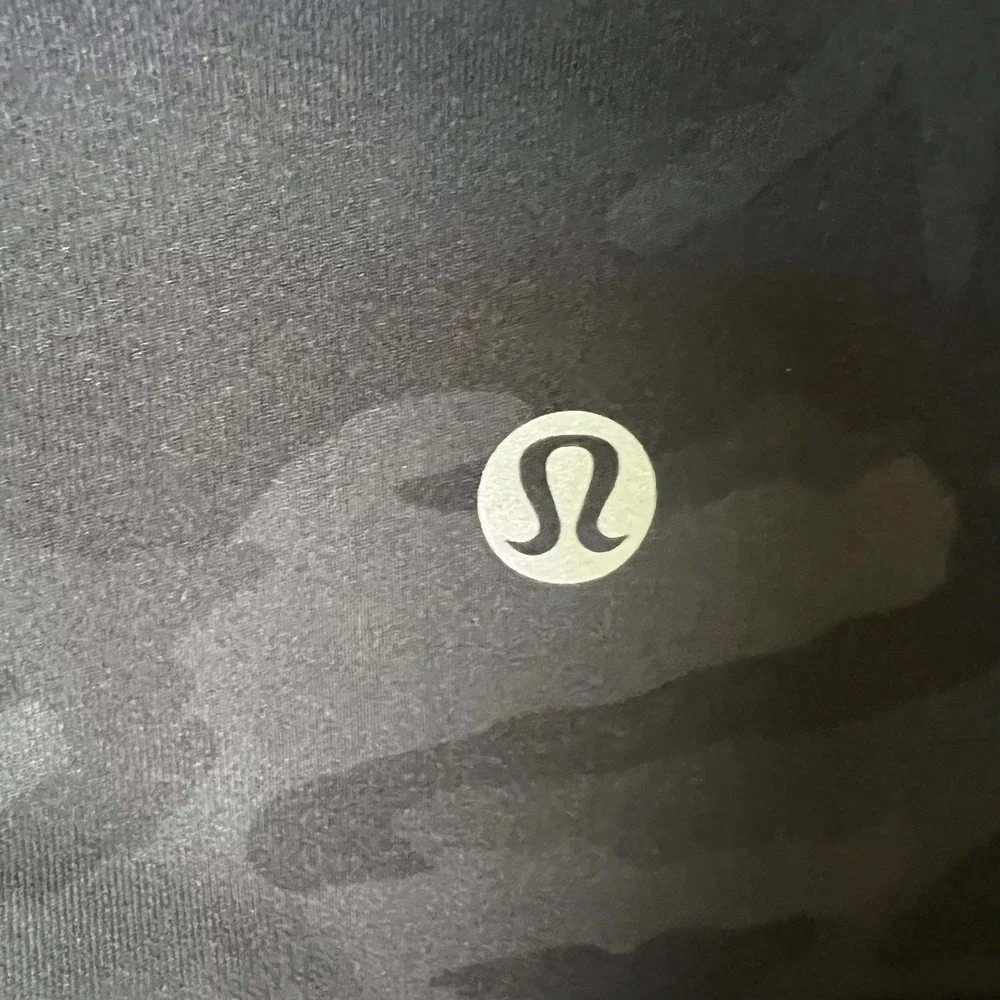 Lululemon x Barre3 Women's Camo High Rise 7/8 Leggings Size 6 Black Activewear